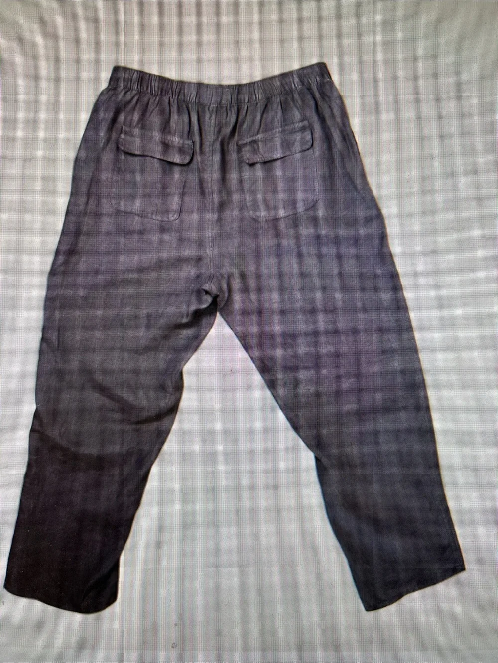 Nicole Miller Wmen’s Gray linen coastal cropped pants. Size XL. NwtgS.